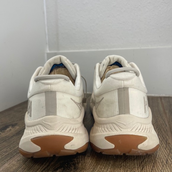 Hoka One One W Transport Running Shoes Sneakers Cream White Vibram Size 10B - Picture 2 of 8